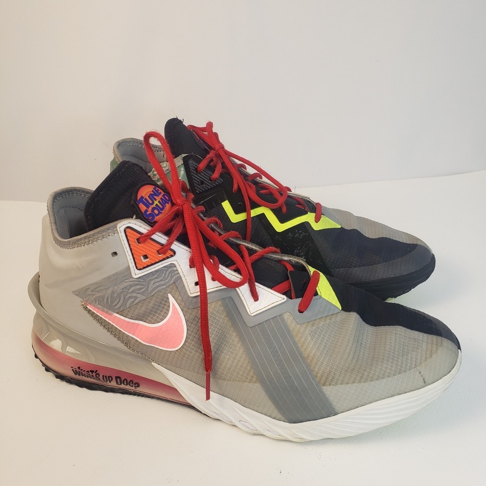 Nike Space Jam x LeBron 18 Low Mens 11 Bugs Marvin CV7562-005‎ Gray Basketball